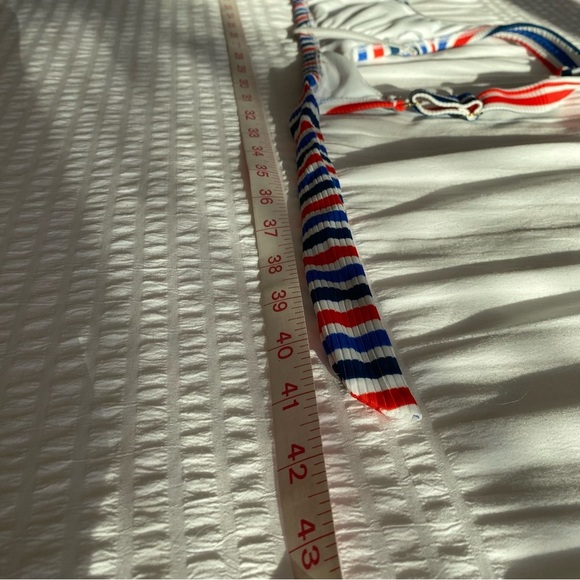 Target Xhileration Red White & Blue striped Bikini Top size D/DD - Picture 13 of 16